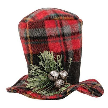 Red Plaid Snowman Hat, 3